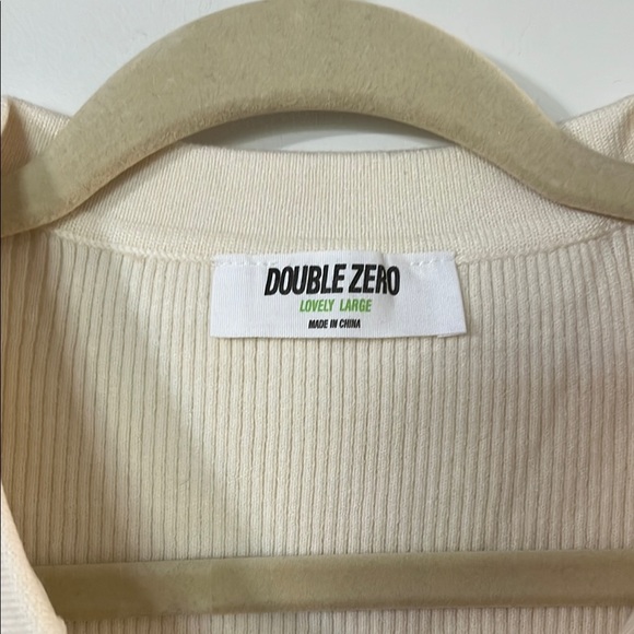 Double Zero Cream and Red Striped Tank Top - Picture 2 of 6